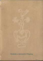 kniha Gotické a renesanční filigrány [ukázky ... z díla: C.M. Briquet, Les filigranes, Státní grafická škola 1938