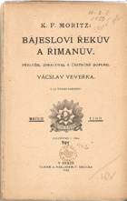 kniha Bájesloví Řekův a Římanův, Tiskem a nákladem F. Šimáčka 1910