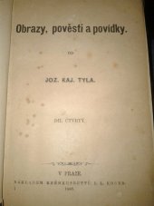 kniha Obrazy, pověsti a povídky. Díl čtvrtý, I.L. Kober 1868