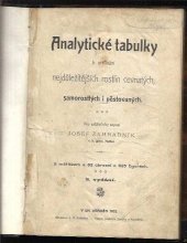kniha Analytické tabulky k určování nejdůležitějších rostlin cevnatých, samorostlých i pěstovaných, L.R. Kráčelík 1902