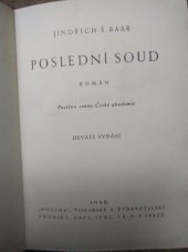 kniha Poslední soud román, Novina 1940
