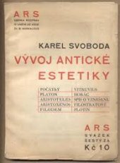 kniha Vývoj antické estetiky, Orbis 1926