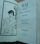 kniha Máj báseň od Karla Hynka Máchy, Erna Janská 1927