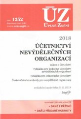 kniha ÚZ č. 1252 Účetnictví nevýdělečných organizací 2018 - úplné znění předpisů, Sagit 2018