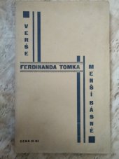 kniha Verše Ferdinanda Tomka menší básně, Okr. osvětový sbor 1930