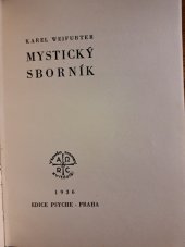 kniha Mystický sborník, Edice Psyche 1936