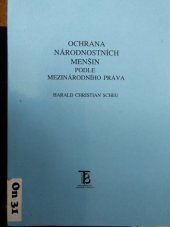 kniha Ochrana národnostních menšin podle mezinárodního práva, Karolinum  1998