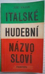 kniha Italské hudební názvosloví [Italsko-české], Panton 1976