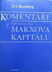kniha Komentáře k prvnímu dílu Marxova Kapitálu, Svoboda 1980