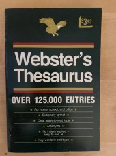 kniha New Webster's Thesaurus Dictionary format of Synonyms and Antonyms, Landoll 1992