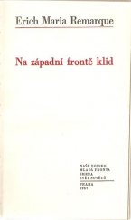 kniha Na západní frontě klid, Naše vojsko 1967
