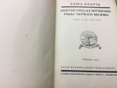 kniha Doktor Václav Mitmánek panu tatíkovi milému listy z let 1533-1553, Blahoslavova společnost 1931