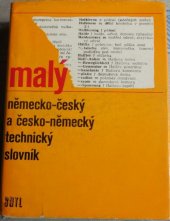 kniha Malý německo-český a česko-německý technický slovník Určeno též vysokošk. posluchačům, SNTL 1974