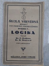 kniha Logika. I, - Elementární část., Sfinx 1926