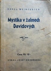 kniha Mystika v žalmech Davidových, Josef Hoznourek 1935