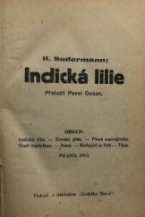 kniha Indická lilie, České slovo 1913