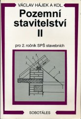 kniha Pozemní stavitelství II pro 2. ročník SPŠ stavebních, Sobotáles 1999