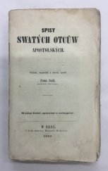 kniha Spisy swatých otcův apostolských, wdowa Rud. Rohrera 1849