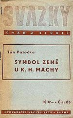kniha Symbol země u K.H. Máchy, Václav Petr 1944