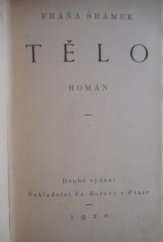 kniha Tělo Rom., Fr. Borový 1920