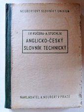 kniha Anglicko-český slovník technický, Alois Neubert 1948