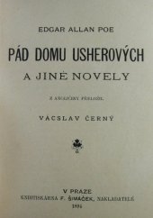 kniha Pád domu Usherových a jiné novely, Šolc a Šimáček 1894