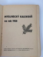 kniha Myslivecký kalendář na rok 1950, Brázda 1949