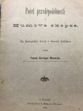 kniha Počet pravděpodobnosti a Humova skepse za historický úvod v theorii indukce, J. Otto 1883
