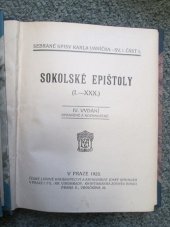 kniha Sokolské epištoly, Springer 1923