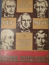 kniha Pět mužů z Frankfurtu historie Rotschildů, Jos. R. Vilímek 1931