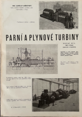 kniha Parní a plynové turbiny. 1. díl, Ústav parních motorů a kompresorů při ČVUT 1949