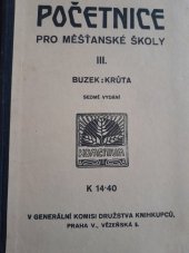 kniha Početnice pro měšťanské školy Díl III (Pro třetí třídu)., Nová škola 1935