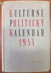 kniha Kulturně politický kalendář 1953, Orbis 1952