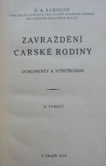 kniha Zavraždění carské rodiny dokumenty a vyšetřování, Světová literatura 1930