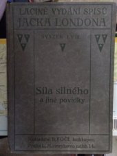 kniha Síla silného a jiné povídky, B. Kočí 1925