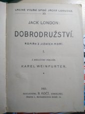 kniha Dobrodružství román z jižních moří, B. Kočí 1923