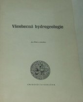 kniha Všeobecná hydrogeologie, Karolinum  1992