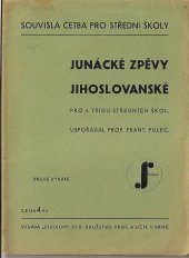 kniha Junácké zpěvy jihoslovanské pro 3. třídu středních škol, Studium 1935