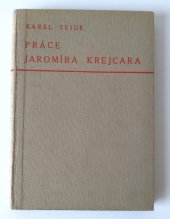 kniha Práce Jaromíra Krejcara monografie staveb a projektů, Václav Petr 1933