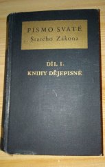 kniha Písmo svaté Starého zákona. Díl. 1, - Knihy dějepisné, Ústřední církevní nakladatelství 1958