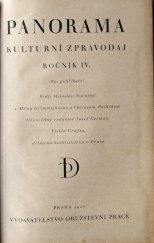 kniha Panorama kulturní zpravodaj (80. publikace) svázaný ročník IV. (1927), Družstevní práce 1927