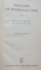 kniha English of Everyday Life, Rudolf M. Rohrer 1936