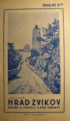 kniha Hrad Zvíkov dějiny a popis s 11 původními obrázky, Karel Bursík 1931