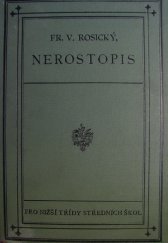 kniha Nerostopis pro nižší třídy středních škol, Nákladem F. Tempského 1893