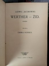 kniha Werther-žid román, J. Otto 1915