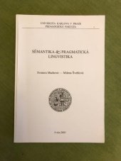 kniha Sémantika & pragmatická lingvistika, Univerzita Karlova, Pedagogická fakulta 2001