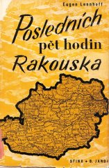 kniha Posledních 5 hodin Rakouska, Sfinx, Bohumil Janda 1938