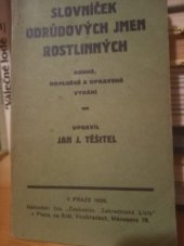 kniha Slovníček odrůdových jmen rostlinných, Československé zahradnické listy 1928