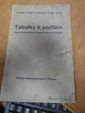 kniha Tabulky k počtům Pomocná kniha pro žactvo škol II. stupně, Státní nakladatelství 1949