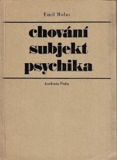 kniha Chování, subjekt, psychika, Academia 1971